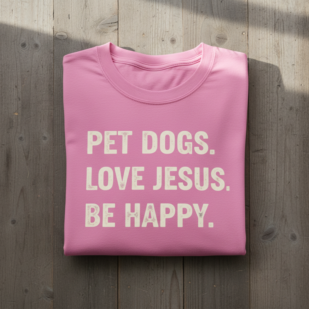 Pet Dogs. Love Jesus. Be Happy.