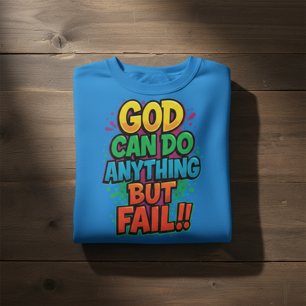 Christian T Shirt God Can Do Anything But Fail Faith Tee