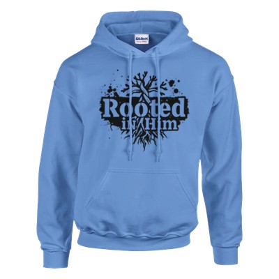 Rooted in Him Christian Shirt Faith Tree Bible Verse Tee
