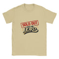 Beige t-shirt with 'Sold Out for the Lord' text design on a white background