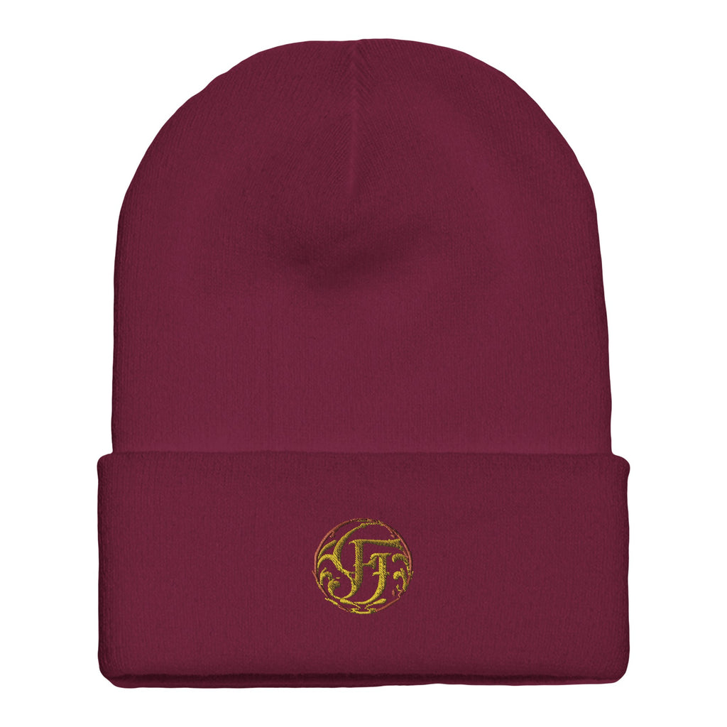 Marron God First Symbol Cuffed Christian Beanie  