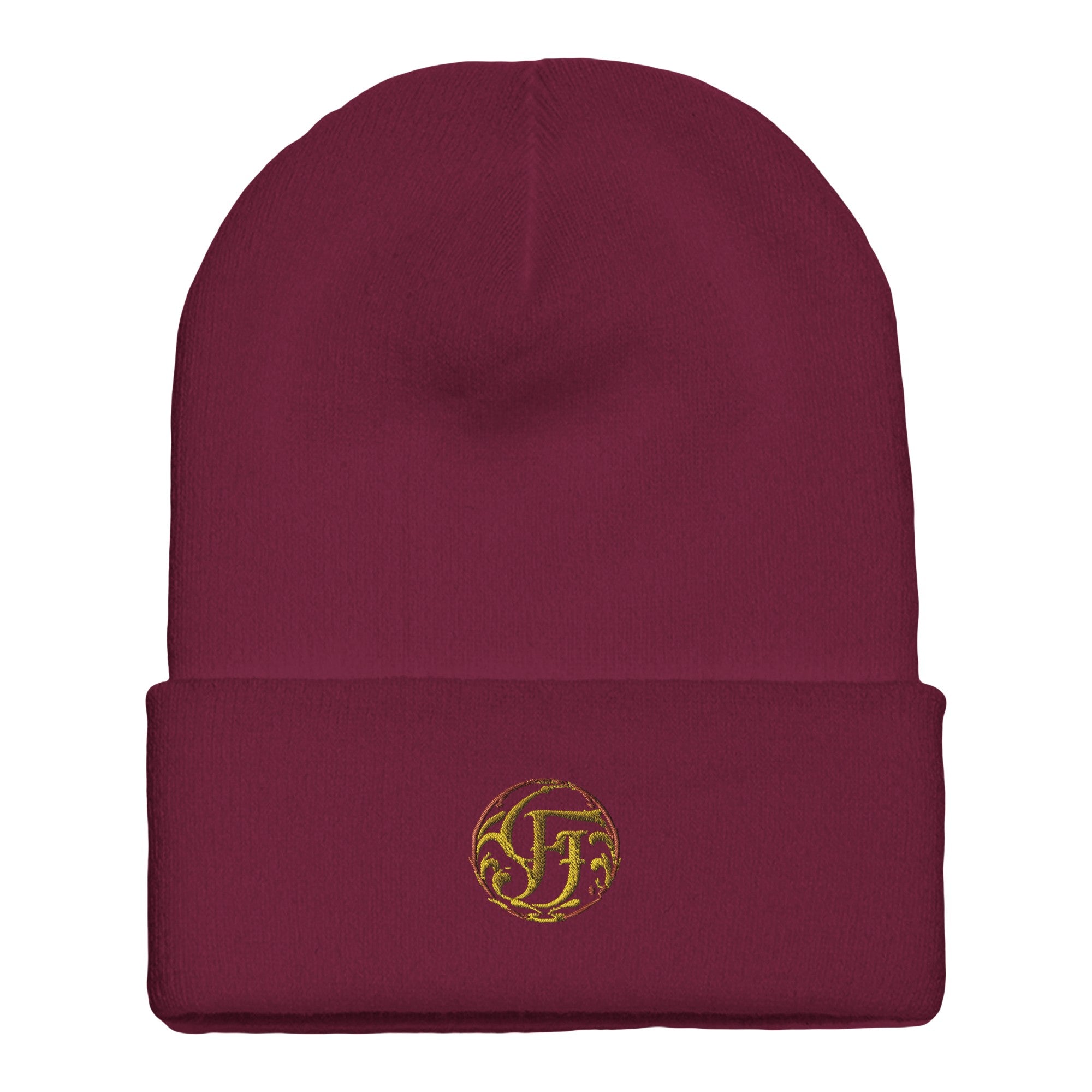 Marron God First Symbol Cuffed Christian Beanie  