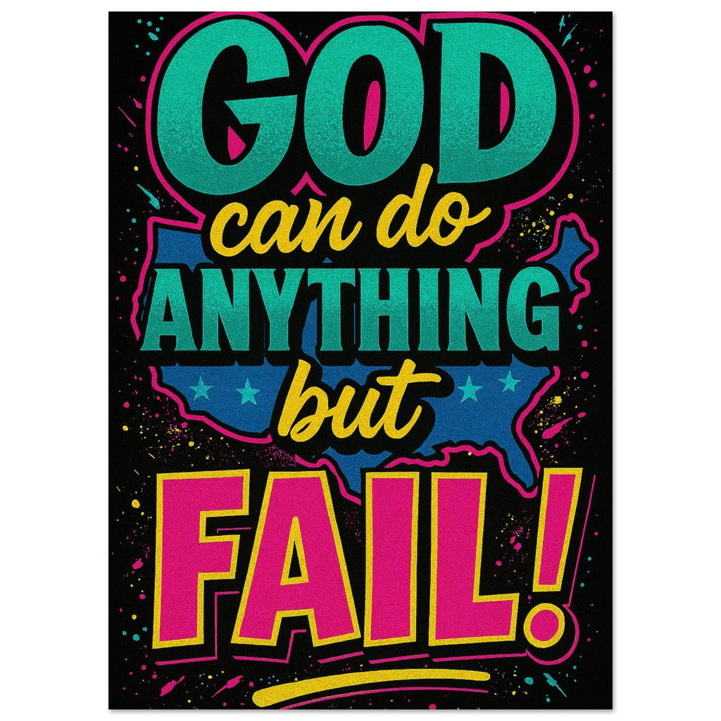 God Can Do Anything But Fail Fine Art Poster – First Tees